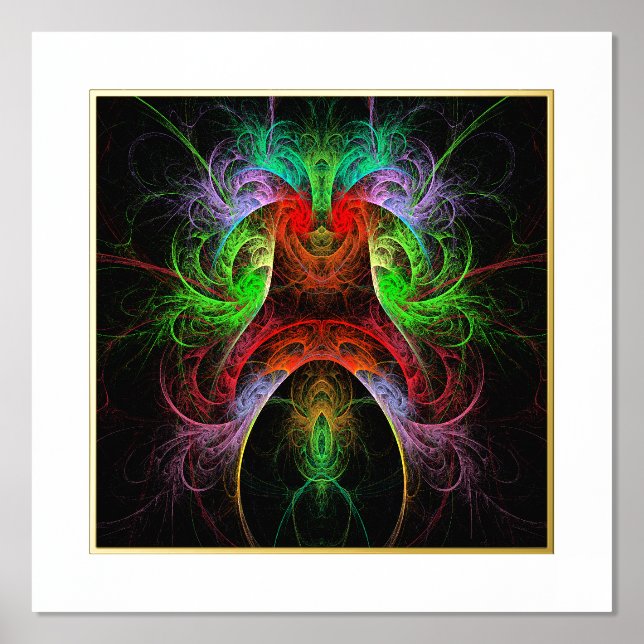 Impresión Metalizada Arte abstracto carnaval (Anverso)