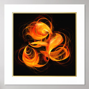Impresión Metalizada Arte abstracto de bola de fuego