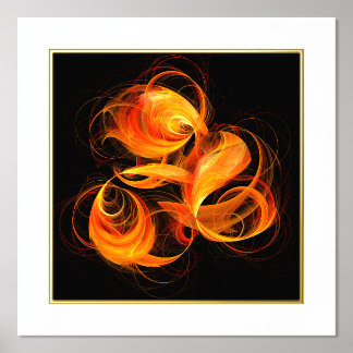 Impresión Metalizada Arte abstracto de bola de fuego