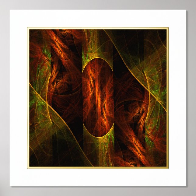 Impresión Metalizada Arte abstracto de la jungla de Mystique (Anverso)