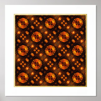 Impresión Metalizada Arte abstracto elegante boho moderno dorado Patrón