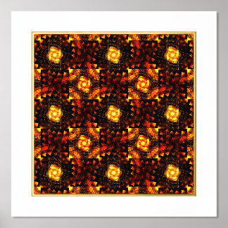 Impresión Metalizada Arte abstracto elegante boho moderno dorado patrón