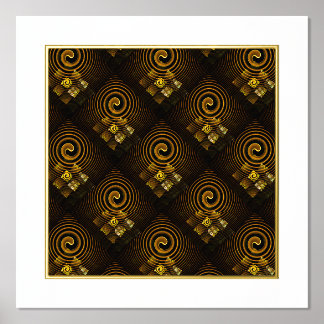 Impresión Metalizada Arte abstracto moderno boho elegante patrón #502