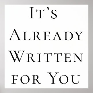 Impresión Metalizada Arte de pared de fe femenina - ya está escrito