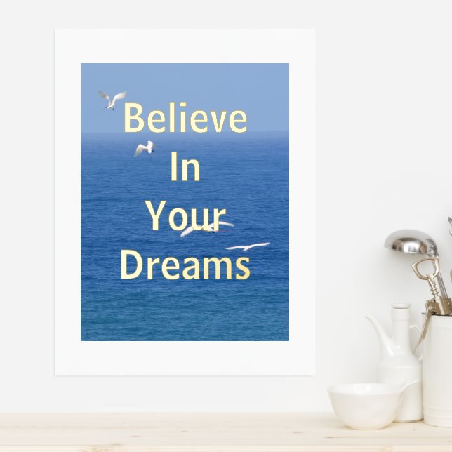 Impresión Metalizada Aves inspiradoras de Kauai volando sobre el océano (In Situ (Cocina))