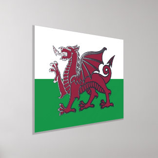 Impresión Metalizada Bandera celta del Dragón Rojo en Gales y Gales