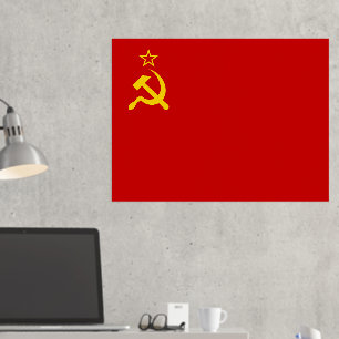 Impresión Metalizada Bandera de la Unión Soviética, URSS, CCCP, comunis