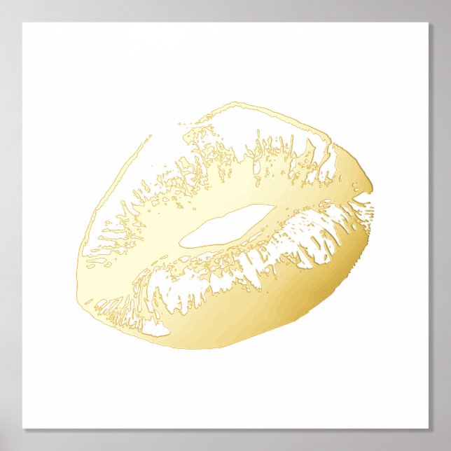 Impresión Metalizada Beso dorado (Anverso)