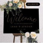 Impresión Metalizada Bienvenida a la fiesta de compromiso elegante de R<br><div class="desc">RELIEVE METALIZADO DORADO REAL Elegant Engagement Party Welcome Impresiones de Relieve metalizado</div>