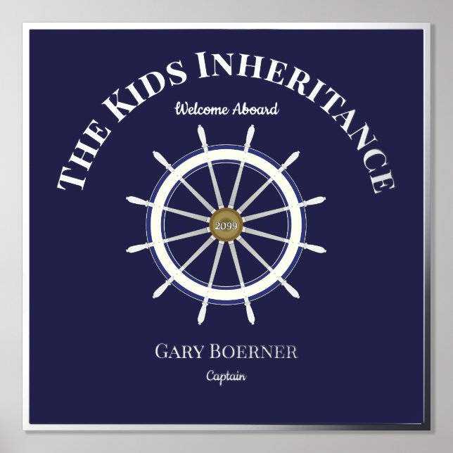 Impresión Metalizada Bienvenida divertida a bordo del Relieve metalizad (Anverso)