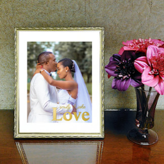Impresión Metalizada Boda de amor Personalizado fotos y Relieves metali