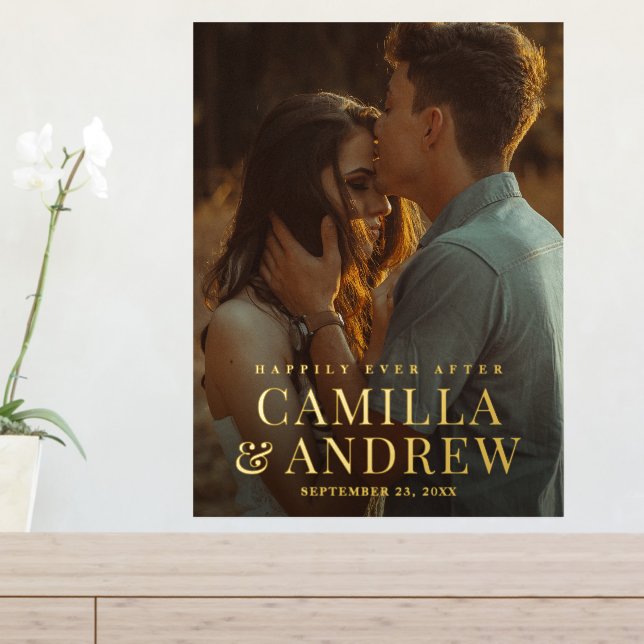 Impresión Metalizada Boda de fotografía de tipo elegante (In Situ (Mesa de entrada))