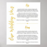 Impresión Metalizada Boda Gold Heart & Script promete mantener a Keepsa<br><div class="desc">La impresión de Relieve metalizado dorado de su boda promete con sus votos en una moderna letra negra y detalles en Relieve metalizado dorado,  con un guión encantador y un corazón lindo.</div>