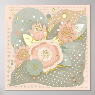 Impresión Metalizada Boho Flowers