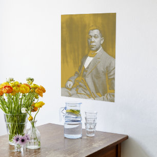 Impresión Metalizada Booker Taliaferro Washington: Educador Negro