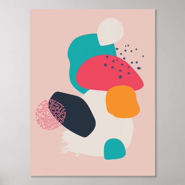 Impresión Metalizada Capturas orgánicas coloridas modernas arte contemp (Anverso)