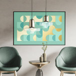 Impresión Metalizada Círculos abstractos de cadera Patrón de arte de mo<br><div class="desc">Hermoso fondo marino contemporáneo verde oceánico, azul verde azulado, menta y cristal de mar claro aqua color turquesa medio círculos geométricos y cuadrado patrón de mosaico. Elegante, elegante y ecléctico diseño minimalista para el artista de moda de cadera, estilo de arte retro vintage, o amante abstracto de los motivos geométricos...</div>