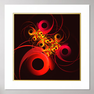 Impresión Metalizada Círculos coloridos Patrón de arte abstracto modern