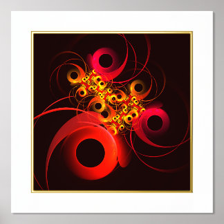 Impresión Metalizada Círculos coloridos Patrón de arte abstracto modern