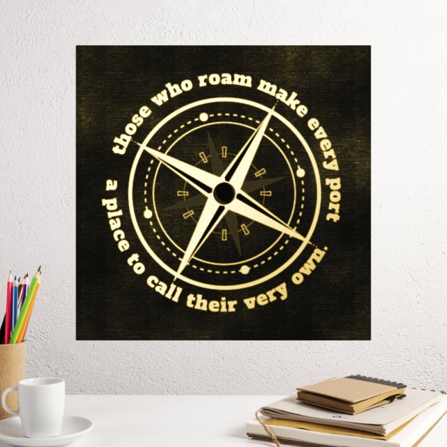 Impresión Metalizada Cita inspiradora a los que andan... (In situ (Escritorio 2))