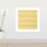 Impresión Metalizada Clásico Resumen Art Deco Square Fan Pattern Gold<br><div class="desc">Hermoso,  elegante y simple Relieve metalizado de oro real impreso en forma de arte abstracto estilo deco cuadrado patrón de ventilador.</div>