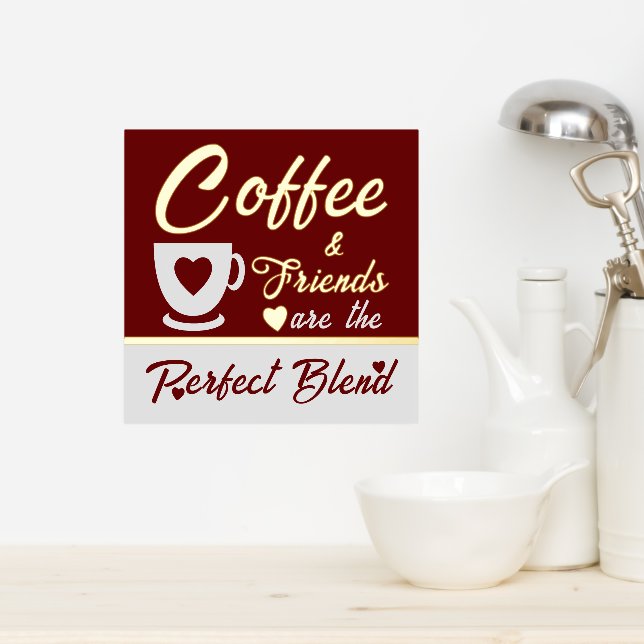 Impresión Metalizada Cocina café amante oro burdeos (In Situ (Cocina))