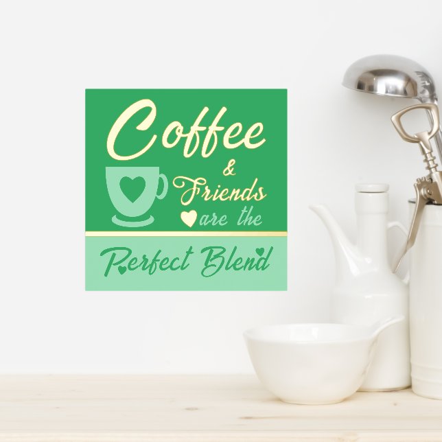 Impresión Metalizada Cocina café amor oro verde (In Situ (Cocina))