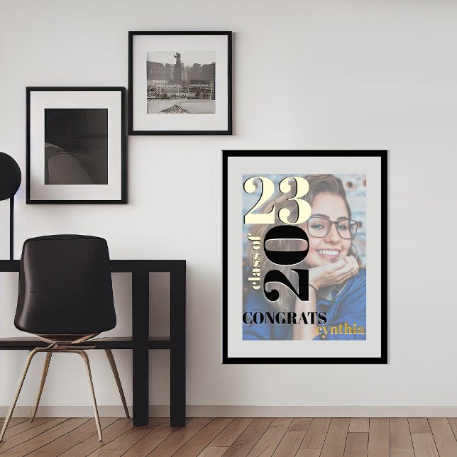 Impresión Metalizada Completa superposición de fotos Congrats Grad Impr (Subido por el creador)