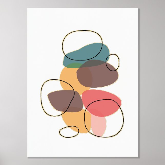 Impresión Metalizada Composición artística de formas de naranja (Anverso)