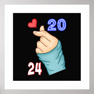 Impresión Metalizada Corazón coreano 2024