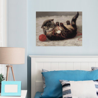 Impresión Metalizada Cuna de gato, bola de yarn de gato