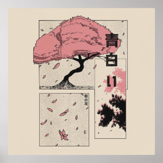 Impresión Metalizada Diseño de árbol de primavera