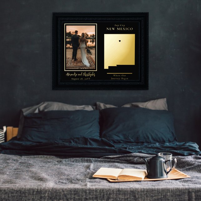 Impresión Metalizada Donde comenzó nuestro viaje Boda de Nuevo México (Subido por el creador)