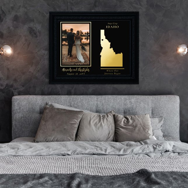 Impresión Metalizada Donde comenzó nuestro viaje, foto Boda de Idaho (Subido por el creador)