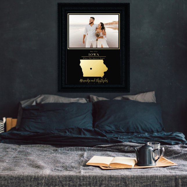 Impresión Metalizada Donde comenzó nuestro viaje, foto Boda de Iowa (Subido por el creador)