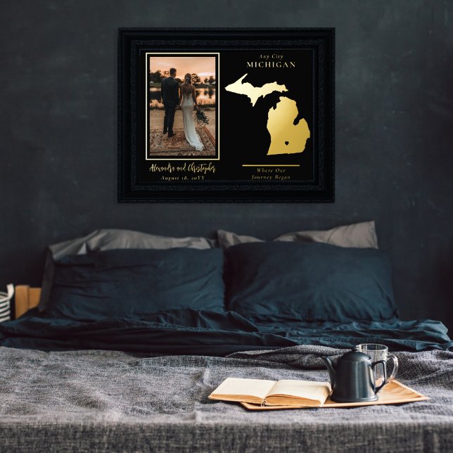 Impresión Metalizada Donde comenzó nuestro viaje, foto del Boda de Mich (Subido por el creador)