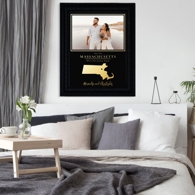 Impresión Metalizada Donde nuestro viaje comenzó Massachusetts Wed Phot (Subido por el creador)