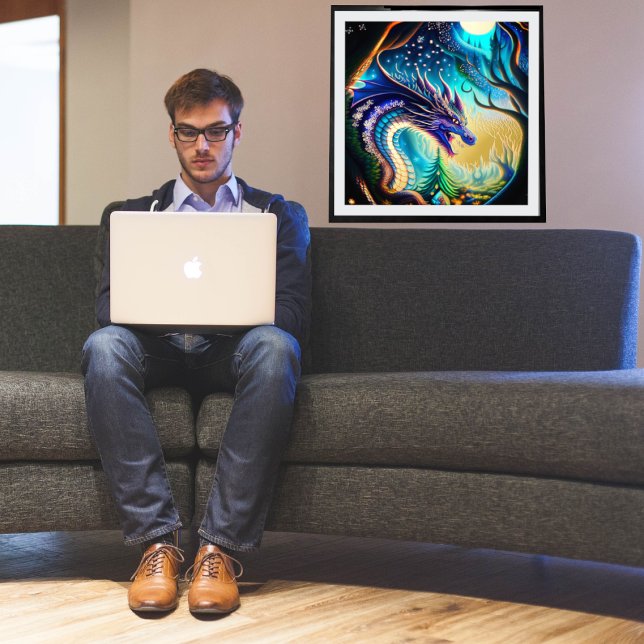 Impresión Metalizada Dragón de fantasía (Subido por el creador)