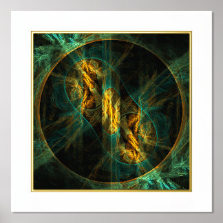 Impresión Metalizada El arte abstracto del ojo de la jungla