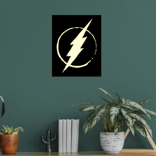 Impresión Metalizada El Flash | Emblema del pecho amarillo (In Situ (Sala 2))