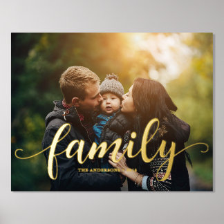 Impresión Metalizada Elegant Script "Family" Overlay