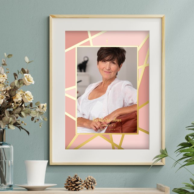 Impresión Metalizada Elegante funeral conmemorativo de foto abstracto r (Subido por el creador)