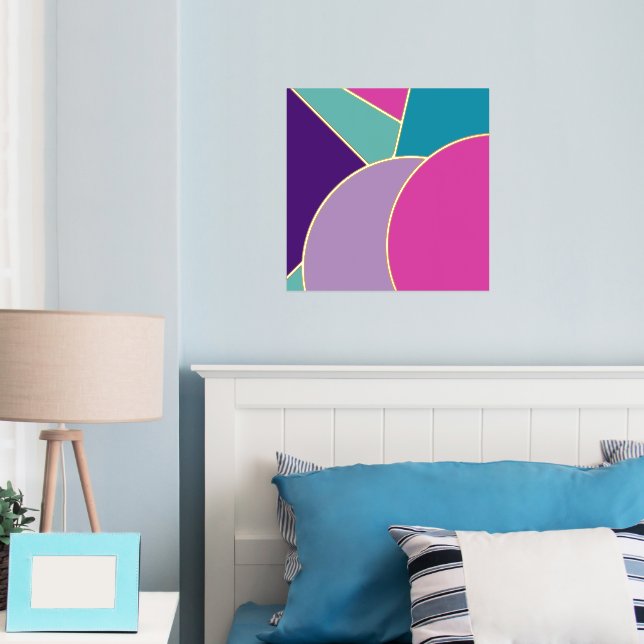 Impresión Metalizada Elegante negrita y moderna abstracción de oro (In situ (dormitorio))