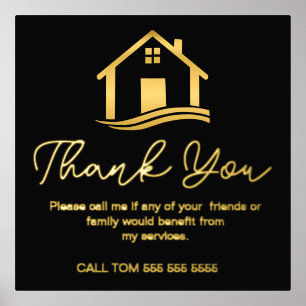 Impresión Metalizada Elegante remisión inmobiliaria gracias