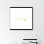 Impresión Metalizada Elegante SCRIPT Real Gold<br><div class="desc">Elegante SCRIPT de AMOR Impresiones de Relieve metalizado dorado reales</div>
