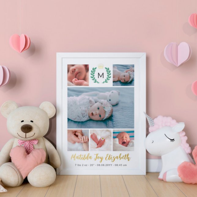 Impresión Metalizada Elegante Swirly El Nombre De La Familia 6 Fotos Re (Subido por el creador)