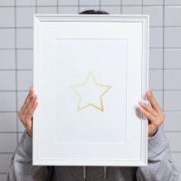 Elegantes Star Real Gold Lines
