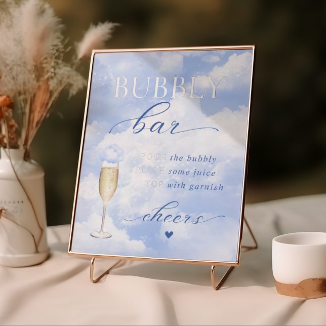 Impresión Metalizada Ella está en el Nueve Bar Azul Bubbly (Subido por el creador)
