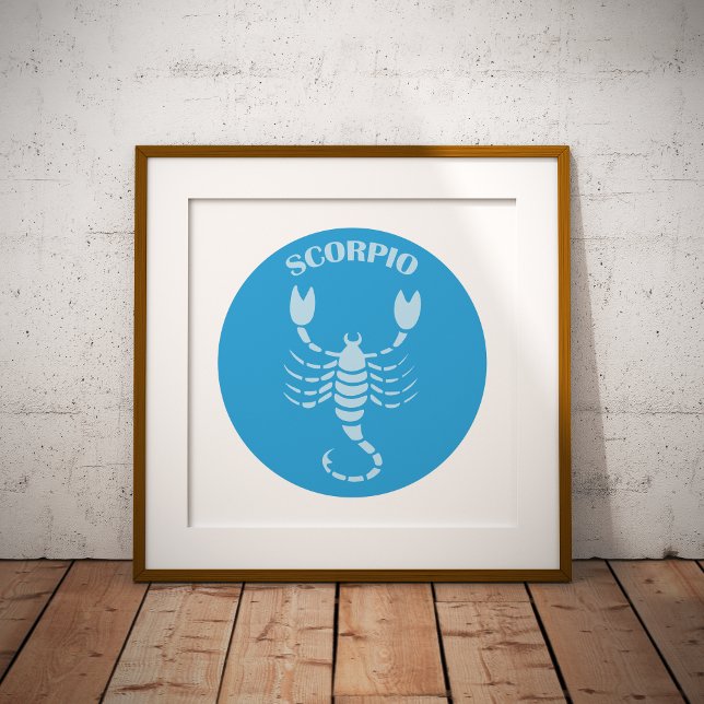 Impresión Metalizada Escorpio, Rótulo Zodiaco, Horóscopo, Astrología (Subido por el creador)