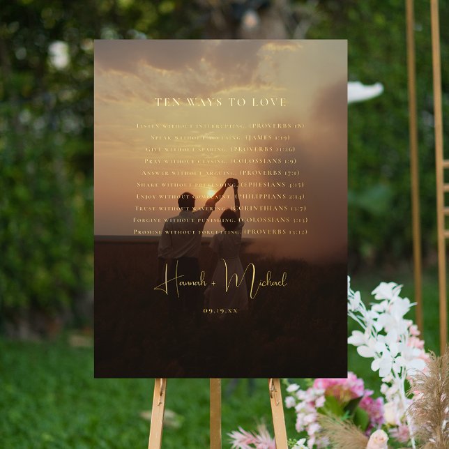 Impresión Metalizada Escrituras Elegantes | Bienvenida fotográfica Boda (Subido por el creador)